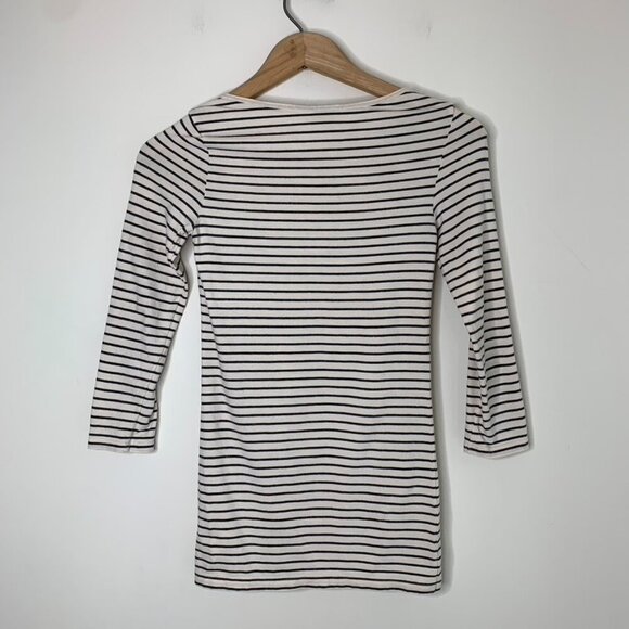Aritzia Babaton Stripe T-shirt Top 3/4 Length sleeve Stretch Cotton Size XS - Picture 16 of 16